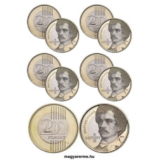 2023. évi Petőfi 200 forint színesfém érme 5 db  - MNB rolniból, nem volt forgalomba