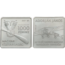 2007. Adorján János (1882-1964) “Libelle” repűlőhép  színesfém érme