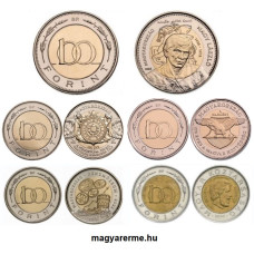 100 forintos alkalmi érme szett 5 db extra verdefényes emlékérme