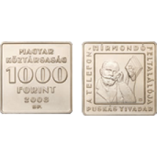 2008. Puskás Tivadar színesfém érme - Cu-Ni (réz-nikkel érme)