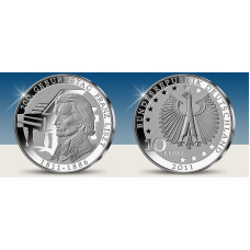 2011. Liszt Ferenc 10 euro ezüst érme Proof - Hibátlan!